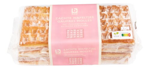 BONI mini softwafels poedersuiker 6x50g