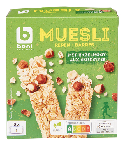 BONI mueslireep hazelnoot 150g