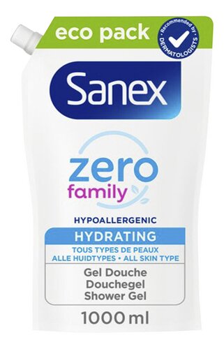SANEX ZERO % navulling familie hydra. 1L