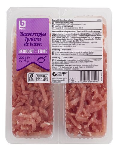 BONI Baconreepjes 2x100g