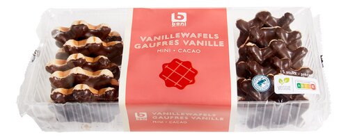 BONI wafel mini met chocolade 15st 250g