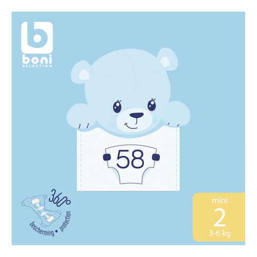 BONI luiers Mini 2 3-6kg 58st