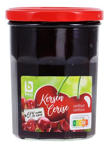 BONI confituur kersen 61% 450g