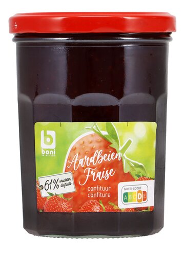 BONI confituur aardbei 61% 450g