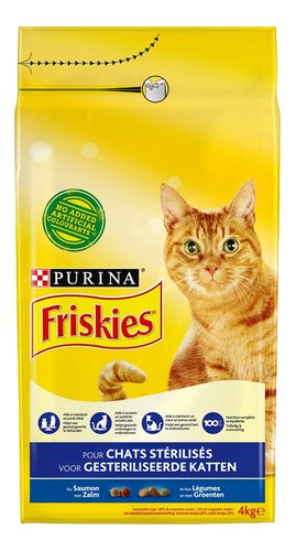 Friskies Chat Sterilise Nourriture Pour Chat Croquettes Saumon 4kg Sachet Colruyt