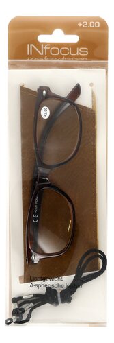 INFOCUS leesbril met etui dioptrie +2