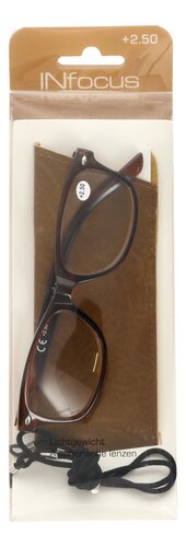 INFOCUS leesbril met etui dioptrie +2,5