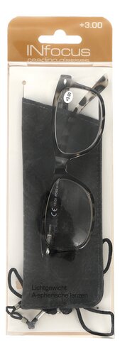 INFOCUS leesbril met etui dioptrie +3