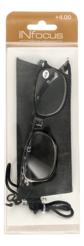 INFOCUS leesbril met etui dioptrie +4