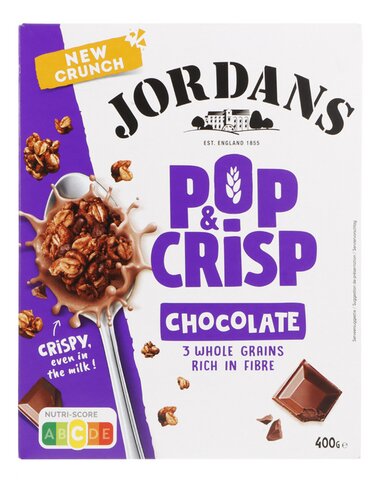 JORDANS Pop & Crisp Chocolate 400g