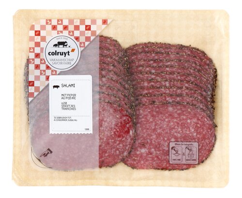COLRUYT salami met peper 150g