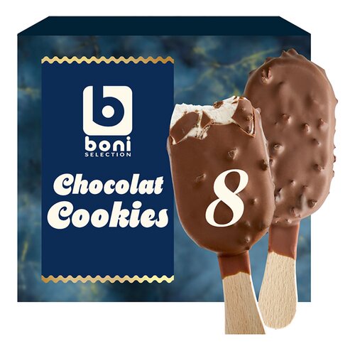 Boni Selection Ijs Chocolate | Cookie | Stick 8x50ml