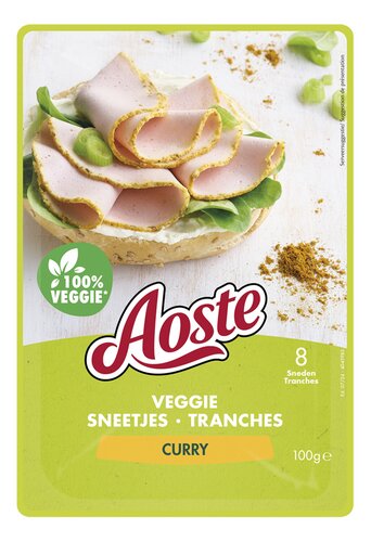 AOSTE Vegetarische Sneetjes Curry 100g