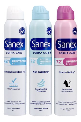 Sanex Deodorant Active Freshness / Care Protector / Invisible 200ml