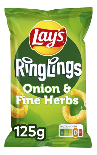 LAY'S Ringlings ui fijne kruiden 125g
