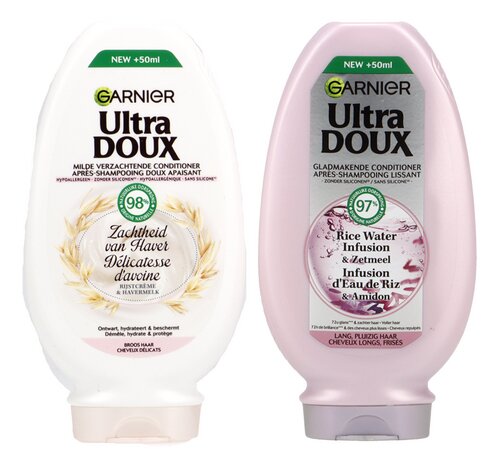 ULTRA DOUX condit.rice water/haver 250ml