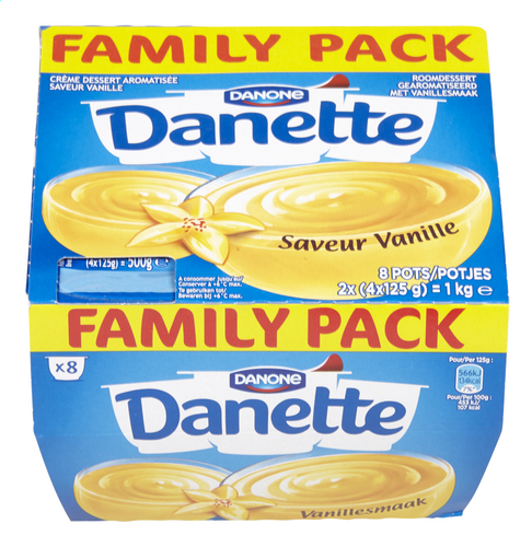 Danone Danette Creme Dessert Vanille 8x125g Pot Colruyt