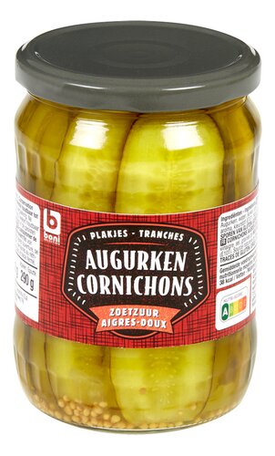BONI augurkenschijfjes zoetzuur 530g
