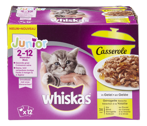 Whiskas Junior Nourriture Pour Chat Bouchee En Sauce Volaille 12x85g Pouch Colruyt Whiskas Junior Nourriture Pour Chat Bouchee En Sauce Volaille 12x85g Pouch Colruyt