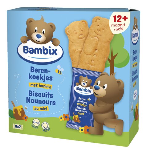 BAMBIX berenkoekjes honing 12m 150g