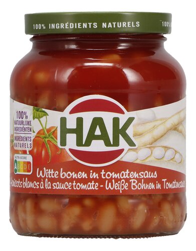 HAK witte bonen tomatensaus 360g
