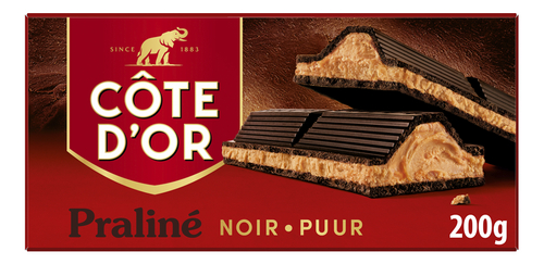 CÔTE D'OR tablet praliné noir 200g