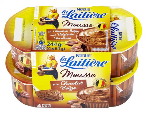 Nestle La Laitiere Mousse Au Chocolat 4x61g Pot Colruyt