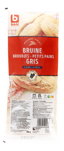 BONI Bruine broodjes 4st 300g