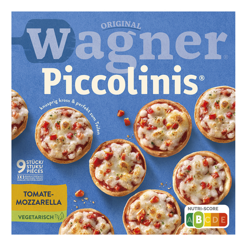 WAGNER PICCOLINIS tomaat-mozzar. 9x30g