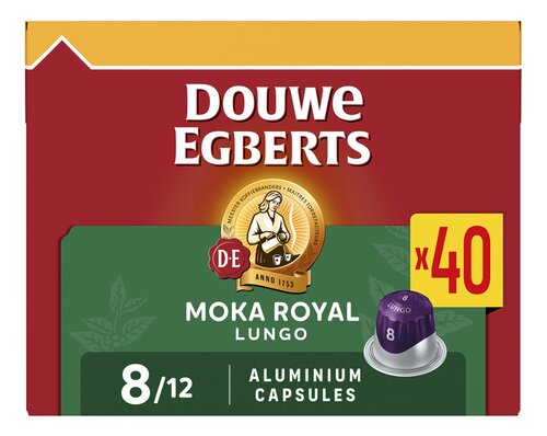 DOUWE EGBERTS caps Lungo 8 Moka R. 40st