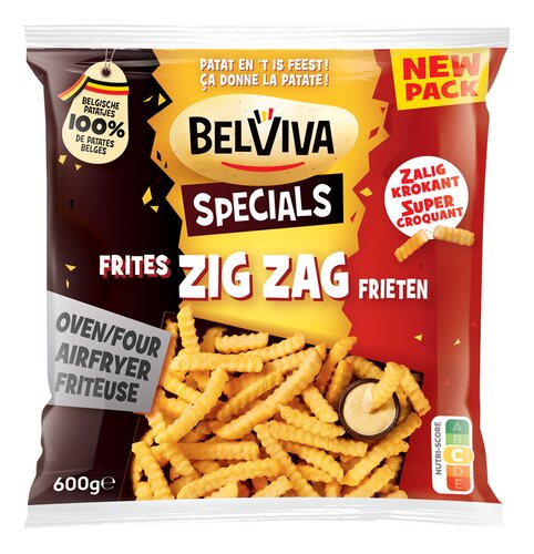 Belviva Frieten Zig zag | Oven | Airfryer | Frituur 600g