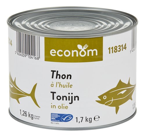 ECONOM tonijn zonnenbloemolie MSC 1,7kg