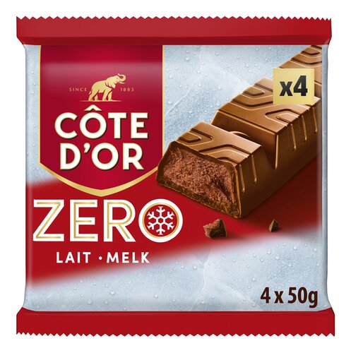 CÔTE D'OR Zero melkchocolade 4x50g