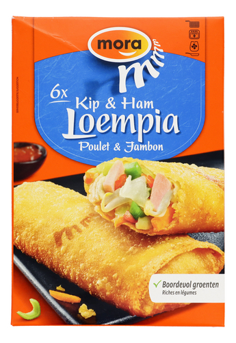 MORA loempia kip ham 6st