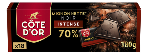 CÔTE D'OR Mignonnette Noir 70 % 180g