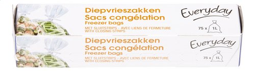 Everyday Diepvrieszakken 1l 75st Colruyt Collect Go