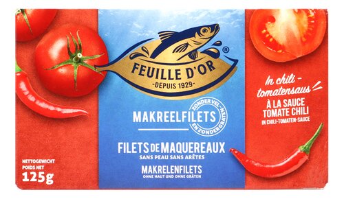 FEUILLE D'OR makreel chili 125g