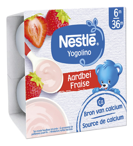 NESTLÉ YOGOLINO aardbei 6m+ 4x100g