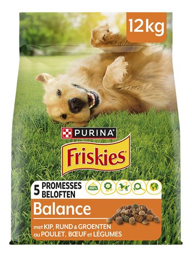 FRISKIES Balance hond kip & rund 12kg