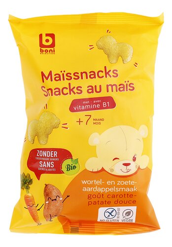 BONI Maïssnack wort.zoet.aardap.bio 30g