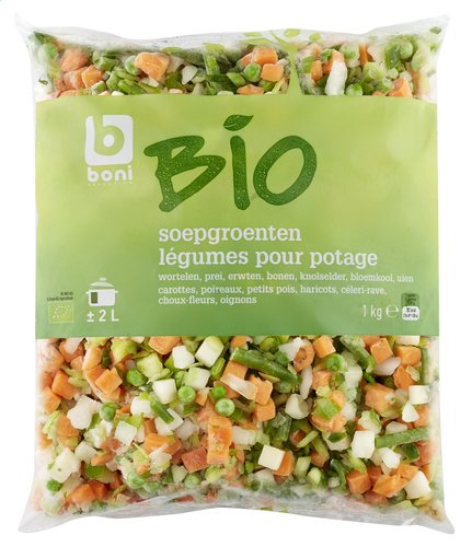 Boni Selection Bio Soepgroenten 7 Verschillende Diepvries 1kg Colruyt Boni Selection Bio Soepgroenten 7 Verschillende Diepvries 1kg Colruyt