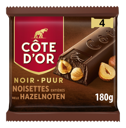 CÔTE D'OR puur hele noot 4x45g