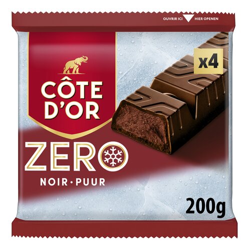 CÔTE D'OR Zero pure chocolade 4x50g