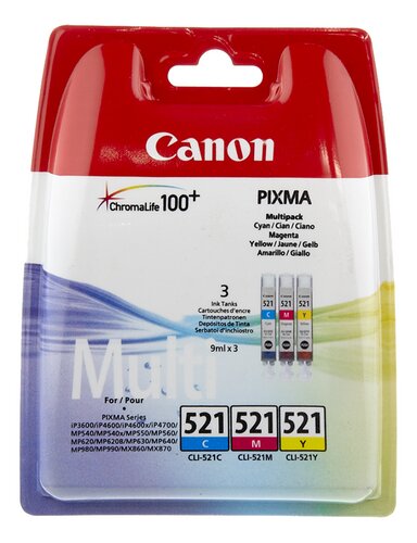 CANON CLI-521 pack 3x9ml