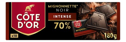 CÔTE D'OR Mignonnette Noir 70 % 180g