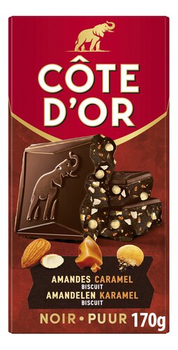 CÔTE D'OR Tab.Puur Amand.Caram.Bis. 170g