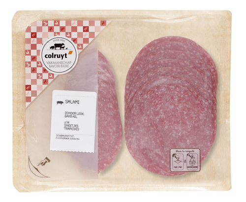 COLRUYT salami zonder look 150g
