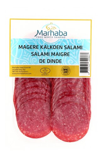 MARHABA magere kalkoen salami halal 100g