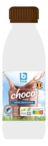BONI halfvolle chocomelk PET 50cl