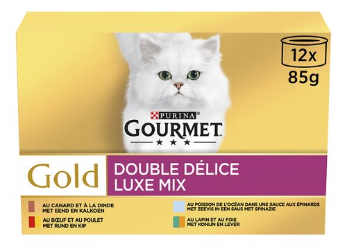 GOURMET Gold luxe mix kattenvoer 12x85g